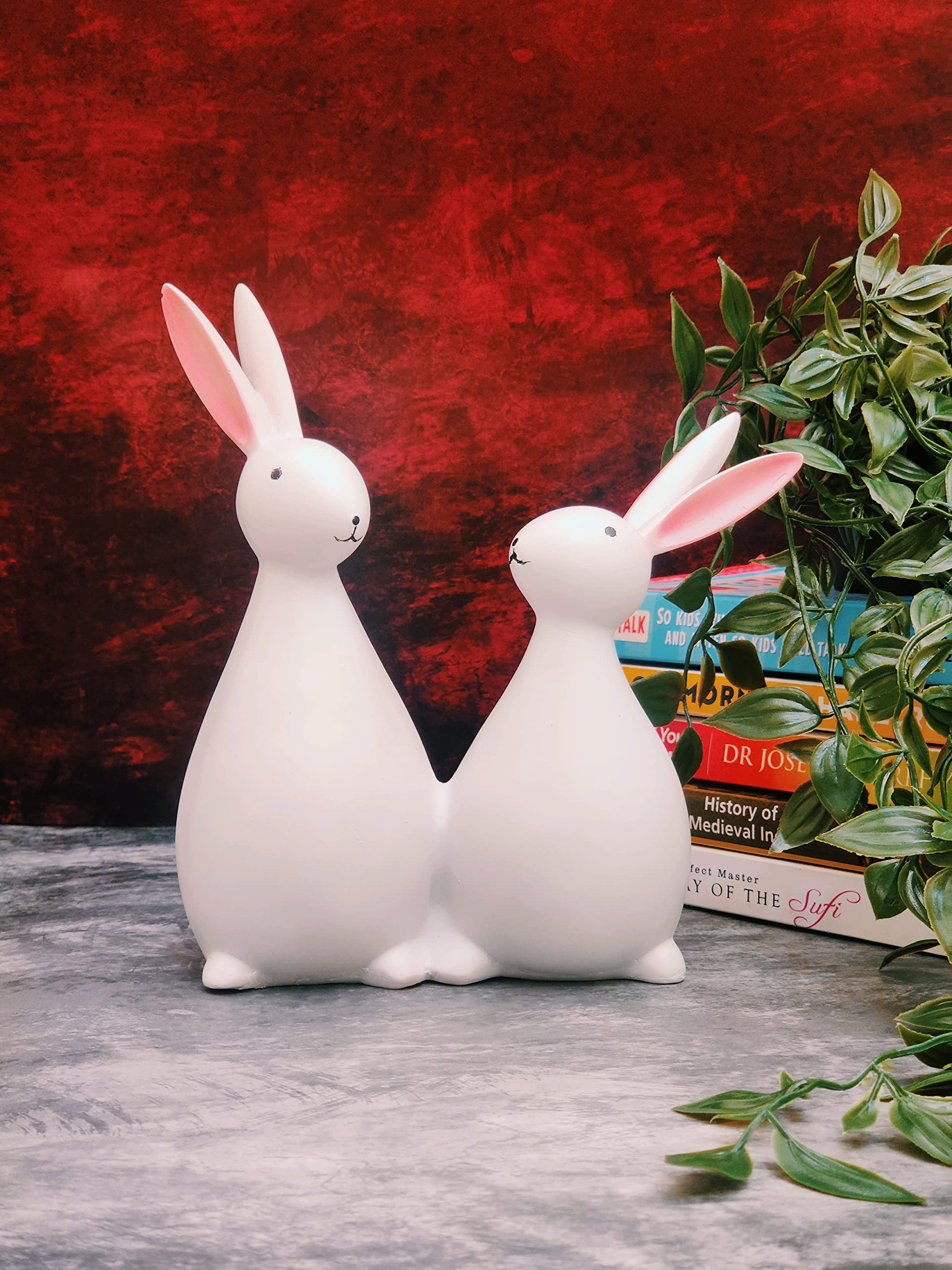 One Pair of White Rabbits for Home Decor : Amazon.in: Home & Kitchen